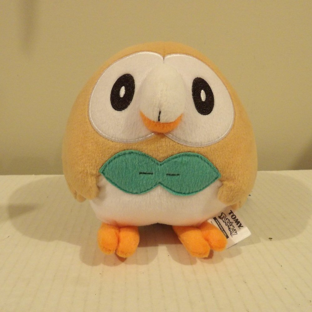 + Tomy Pokemon 7" Rowlet Brindibou Bauz Plush New w/Tag 2017